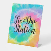 絞り染めステーション誕生日パーティーサイン 台座サイン (正面)