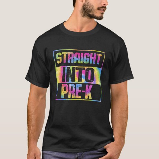 絞り染めストレートにK前新学期の学生 Tシャツ (正面)