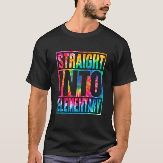 絞り染めストレートインエレメンタル新学期Te Tシャツ (正面)