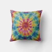 絞り染めスパイラル(マゼンタ装飾用クッション) クッション (裏面)