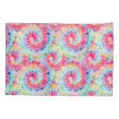 絞り染めスパイラル、水彩アート。 枕カバー (裏面)