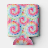 絞り染めスパイラル、水彩アート。 缶クーラー (裏面)