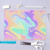 絞り染めスワールパステルグルーヴィ 薄葉紙 (クラフト)