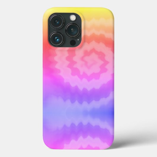 絞り染めスワールファンキーレトロ溝状カラフルパターン Case-Mate iPhoneケース (裏面)