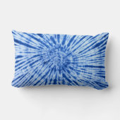 絞り染めスワールブループリント腰枕 ランバークッション (裏面)