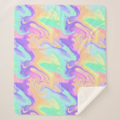 絞り染めスワールマーブルレトログルーヴィ シェルパブランケット (正面)