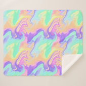 絞り染めスワールマーブルレトログルーヴィ シェルパブランケット (正面(横))