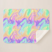 絞り染めスワールマーブルレトログルーヴィ シェルパブランケット (正面(横))