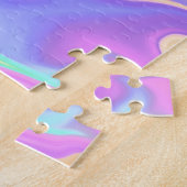 絞り染めスワールマーブルレトログルーヴィ ジグソーパズル (側面)