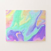 絞り染めスワールマーブルレトログルーヴィ ジグソーパズル (横)