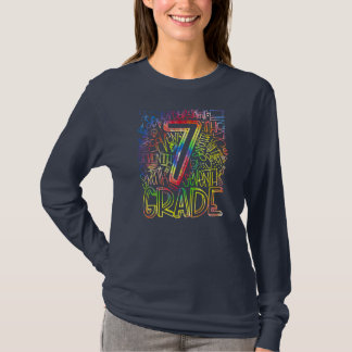 絞り染めチームキッド先生新学期7年生 Tシャツ