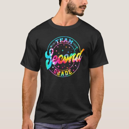 絞り染めチーム2年生の先生学生が戻る Tシャツ (正面)