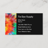 絞り染めテーマカラフル抽象芸術 名刺 (正面)