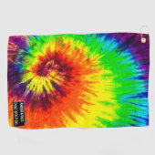 絞り染めディスクゴルフディスクタオル ゴルフタオル (横)