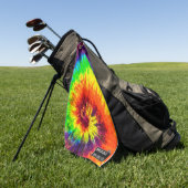 絞り染めディスクゴルフディスクタオル ゴルフタオル (グリーン)