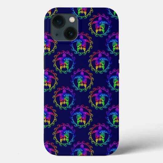 絞り染めトバルタートルモアリサンブルー Case-Mate iPhoneケース (裏面)