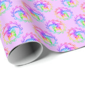 絞り染めトライバルタートルモアリサンピンク ラッピングペーパー (ロールコーナー)