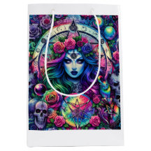 絞り染めトリップ（幻覚体験）のようなハロウィーン魔女の女神ギフトラップ