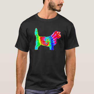 絞り染めドッグヒッパイプティバセットグリフォンベンデアンPB Tシャツ