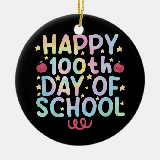 絞り染めハッピースクール先生 セラミックオーナメント (正面)