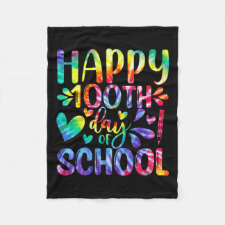 絞り染めハッピースクール先生 フリースブランケット