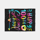 絞り染めハッピースクール先生 フリースブランケット (正面(横))