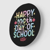 絞り染めハッピースクール先生 ラージ壁時計 (傾斜)