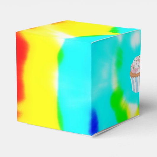 絞り染めハッピーバースデーカップケーキボックス フェイバーボックス (裏面サイド)