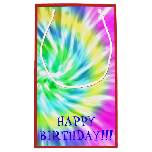 絞り染めハッピーバースデー抱き枕 スモールペーパーバッグ (裏面)