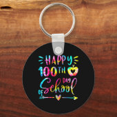 絞り染めハッピー100日目先生学生100 キーホルダー (正面)