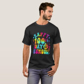 絞り染めハッピー100th Day Of School Students Kids Te Tシャツ (正面フル)