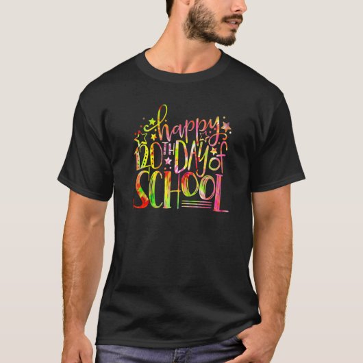 絞り染めハッピー120th日の学校先生学生 tシャツ (正面)