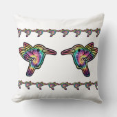 絞り染めハミングバード クッション (正面)