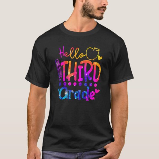 絞り染めハローサードグレード先生初日 Tシャツ (正面)
