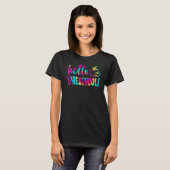 絞り染めハロープレスクール新学期先生Stu Tシャツ (正面フル)