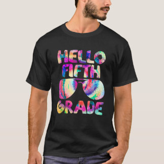 絞り染めハロー5年生First Day of School Back t Tシャツ
