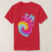 絞り染めハート Tシャツ (デザイン正面)