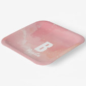 絞り染めバス・ミツバ誕生日 ペーパープレート (傾斜あり)