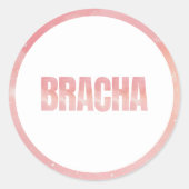 絞り染めバス・ミツバ誕生日 ラウンドシール (正面)