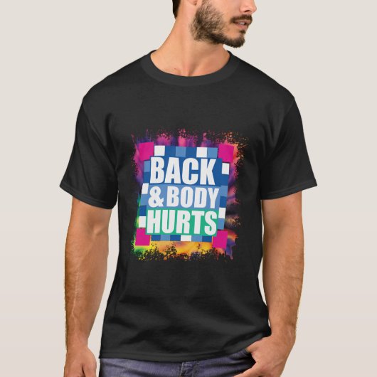 絞り染めバック体ティートティー引用文エクササイズトレーニング Tシャツ (正面)