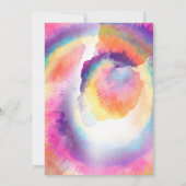 絞り染めバースデーパーティパステル絞り染めヒッピーパーティー 招待状 (裏面)