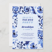 絞り染めバースデーパーティーブルーシボリ 招待状 (正面)