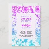 絞り染めバースデーパーティーレトロサマーブライト 招待状 (正面)