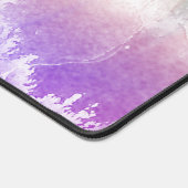 絞り染めパステルウォーターカラーピンクオレンジティール（緑がかった色）パープル デスクマット (コーナー)