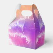 絞り染めパステルウォーターカラーピンクオレンジティール(緑がかった色)パープル フェイバーボックス (裏面サイド)