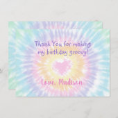 絞り染めパステルレインボーボホヒッパイサンキュー サンキューカード (正面/裏面)