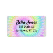 絞り染めパステル住所 シール (正面)