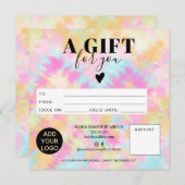 絞り染めパステルbohoスクエアギフト券のロゴ (正面/裏面)