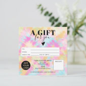 絞り染めパステルbohoスクエアギフト券のロゴ (スタンド正面)