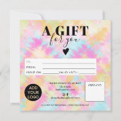 絞り染めパステルbohoスクエアギフト券のロゴ (正面)